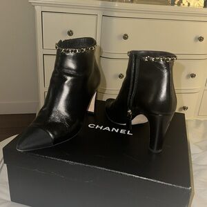 Authentic Chanel Leather Boots
